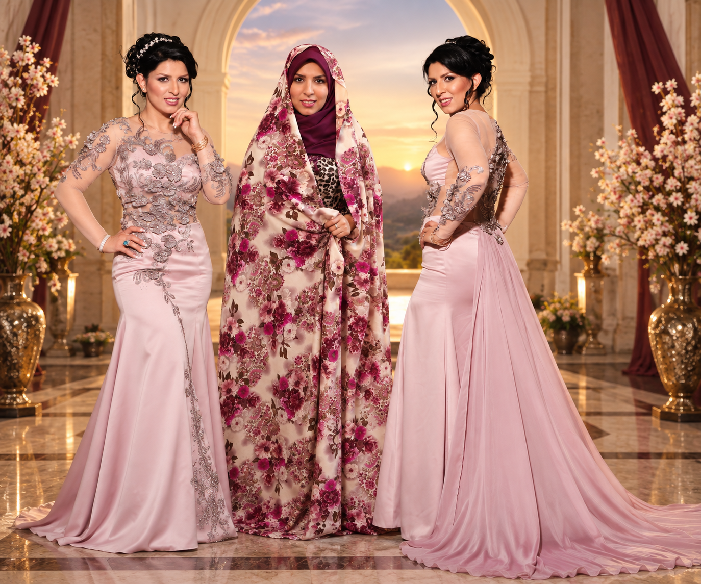 Three versions of Asma representing transformation, identity, and possibility